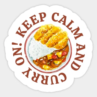 Keep Calm and Curry On! Sticker